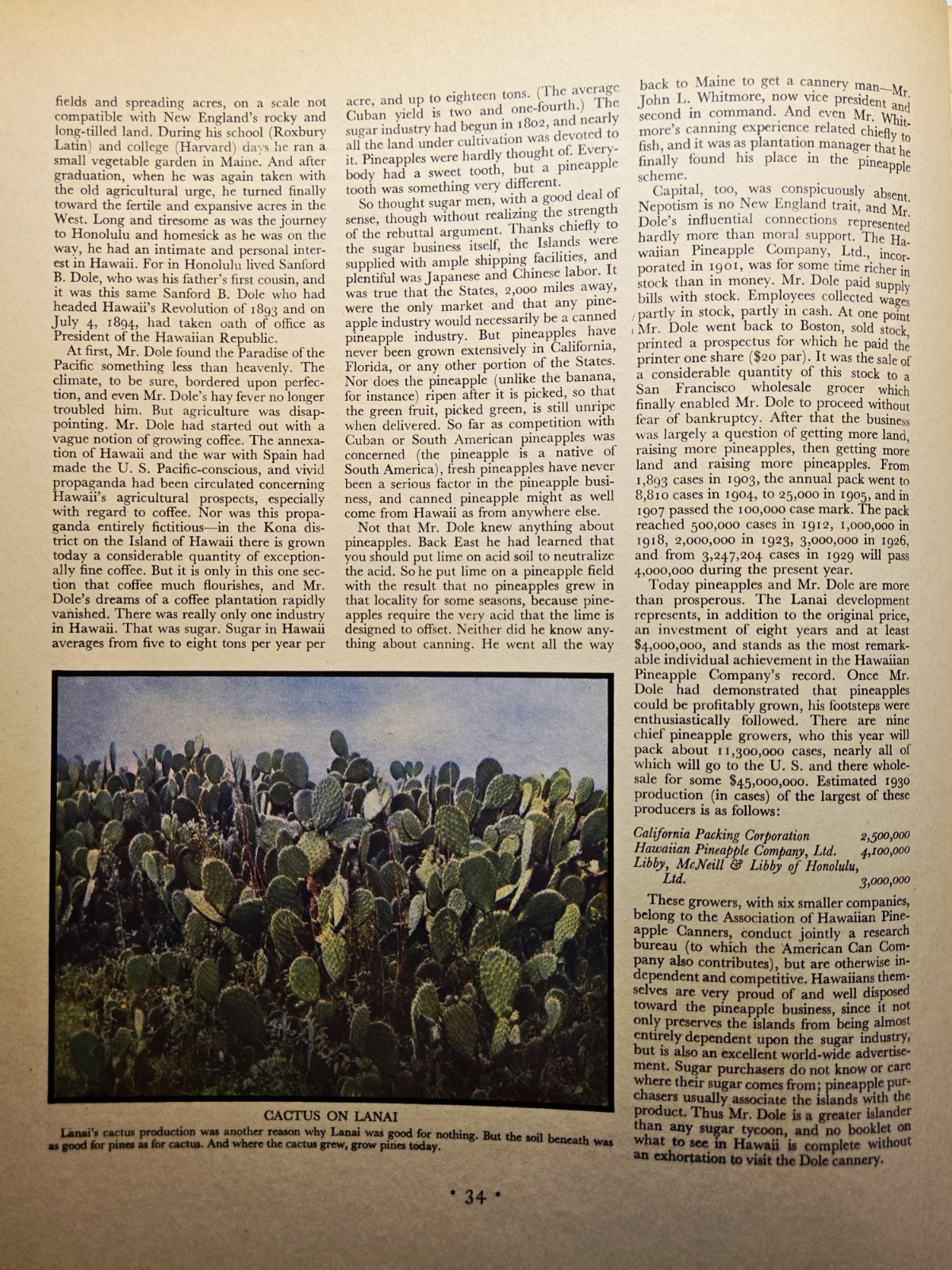 1930 Pineapples In Paradise Magazine Article Hawaiian Pineapple Co Lanai Dole
