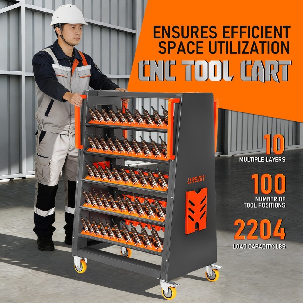 Rolling CNC Tool Carts CNC Tool Storage Rack CNC Mobile Tool Cabinet Tool Rack