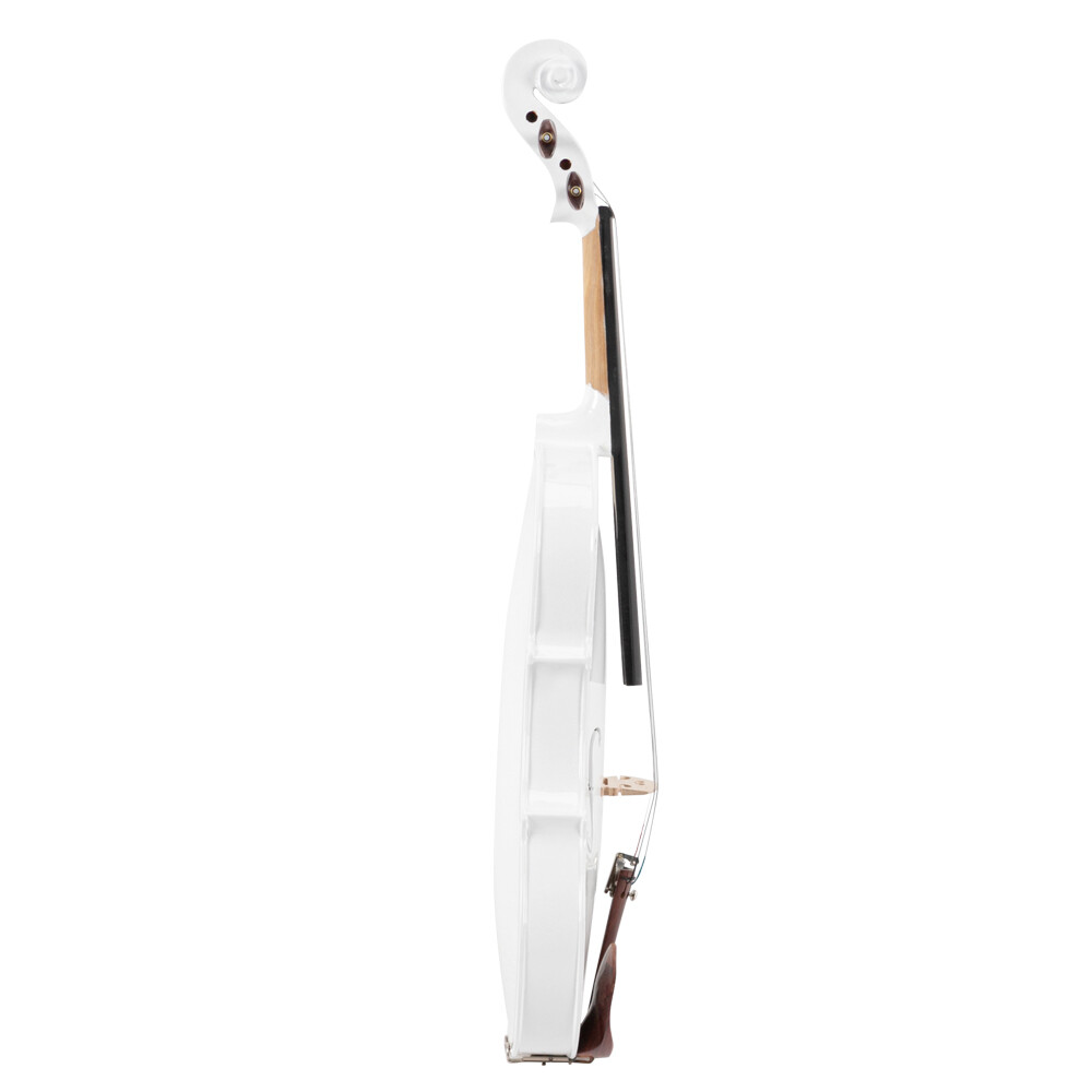 New 4/4 Spruce Panel Acoustic Violin with Case Bow Rosin Strings Matte White