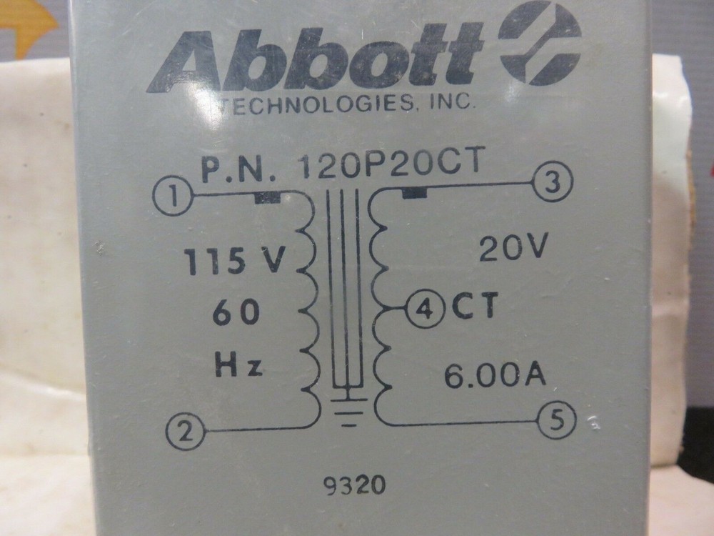 Abbott Technologies 9320 Transformer 120P20CT New.