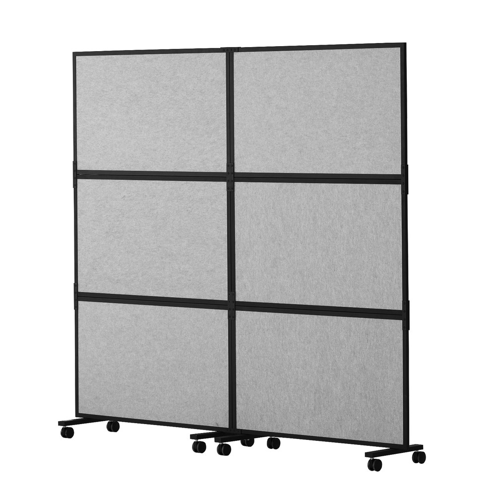 Uimoso Acoustic Room Divider Partition Panel Privacy Screen 2 Pack Light Gray