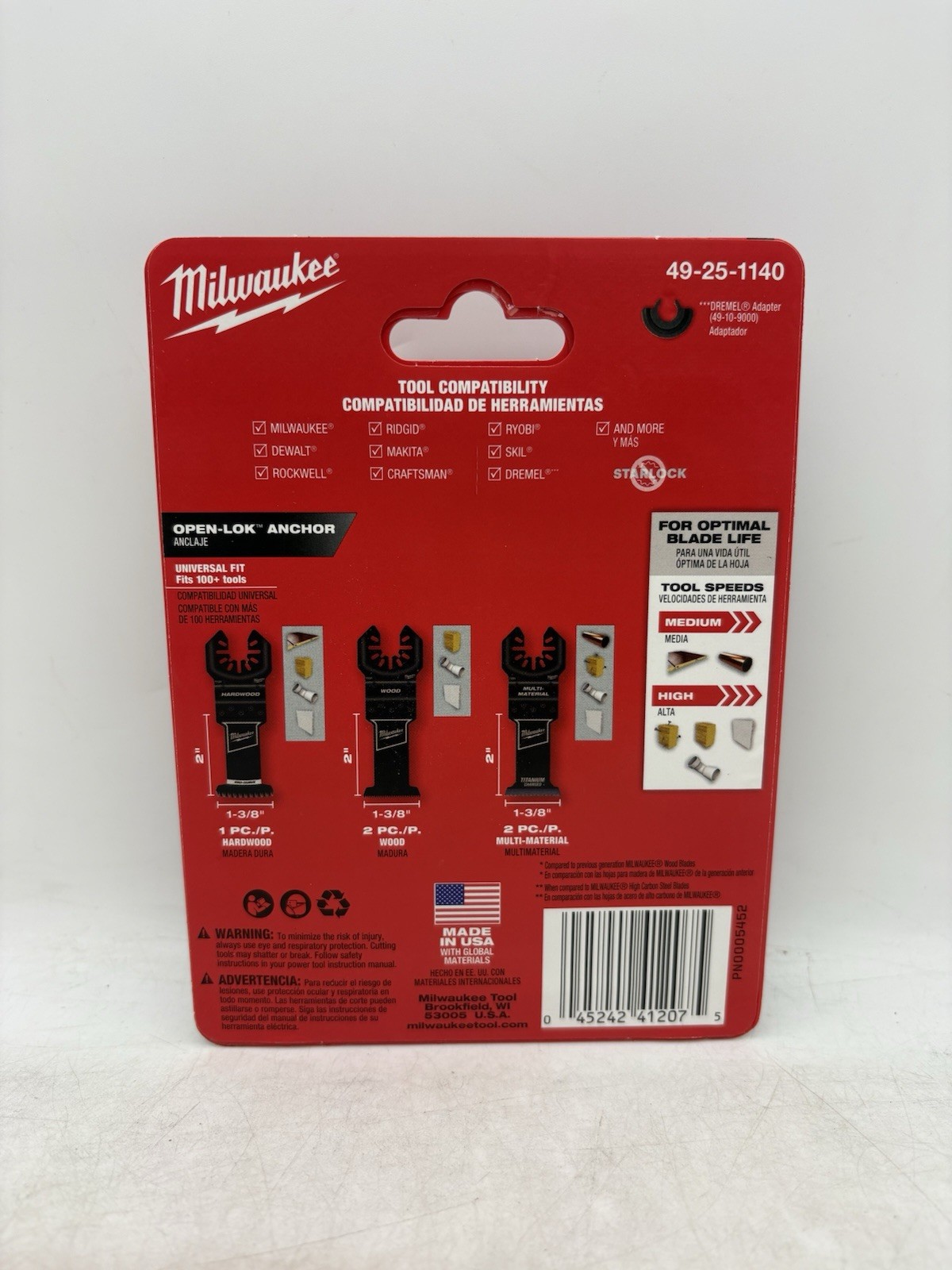 Milwaukee OPEN-LOK Oscillating Saw Blade 5 Piece Set Japanese Hardwood Blade