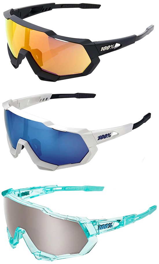 100% Speedtrap Shield Wrap Sunglasses w/ Bonus Lens - 60012 - Made In Korea