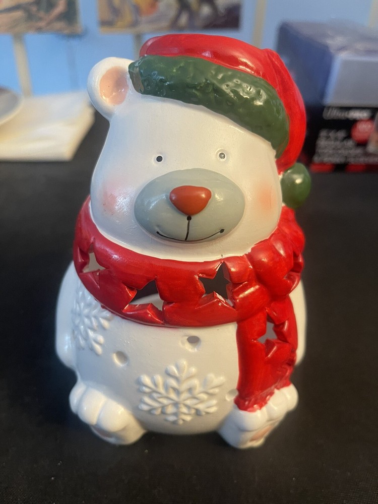 Christmas Bear Tea Light Holder