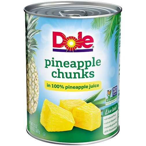 Dole Pineapple Chunks 6 Can Pack
