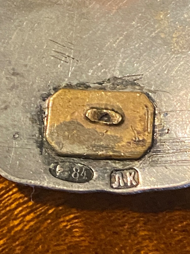 antique Russian silver 84 buckle