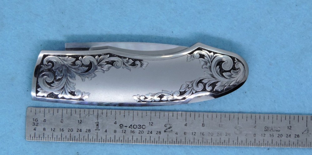 Fred Carter Custom Lock Blade w/ Scroll Engraving Original