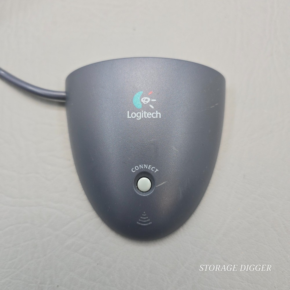 Logitech C-BC7-Dual Cordless Mouse & Keyboard Receiver USB & PS/2 Wireless Gray