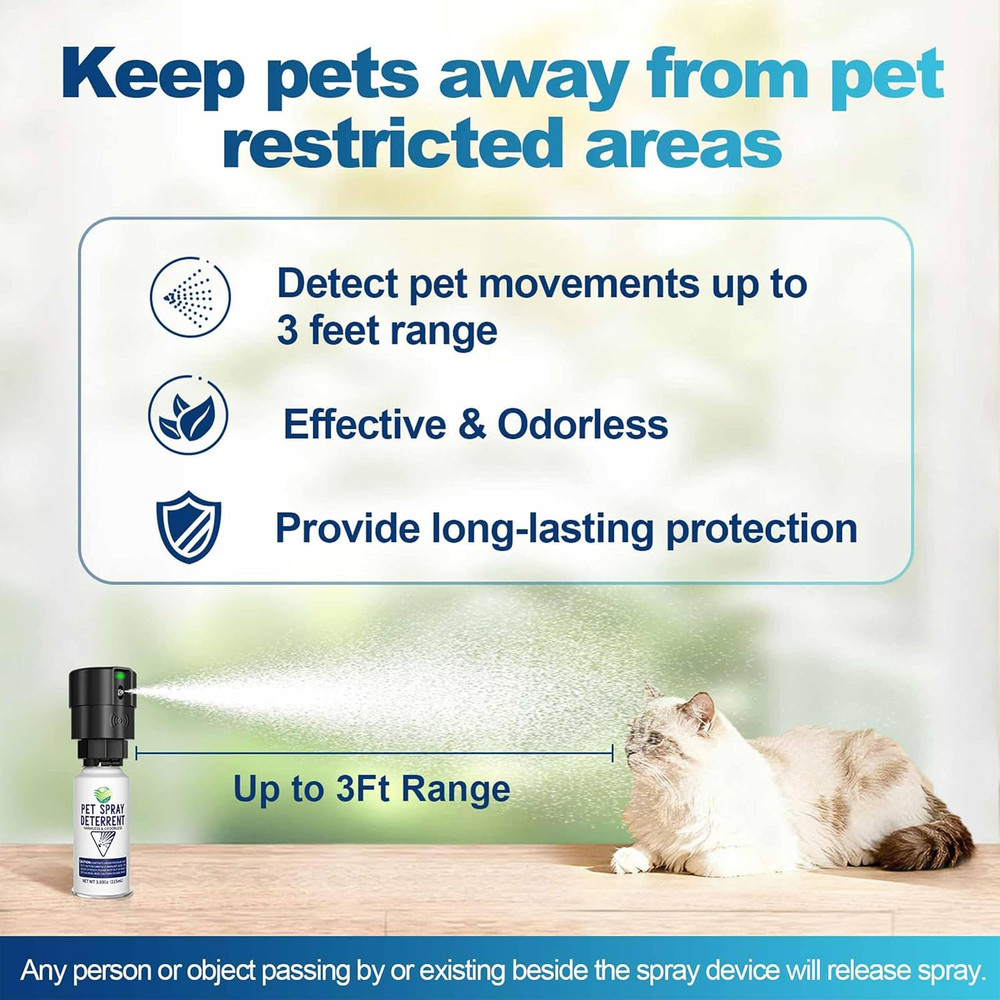 Cat Deterrent Spray Refill, Pet Spray Deterrent System, Motion Activated Cat Sys