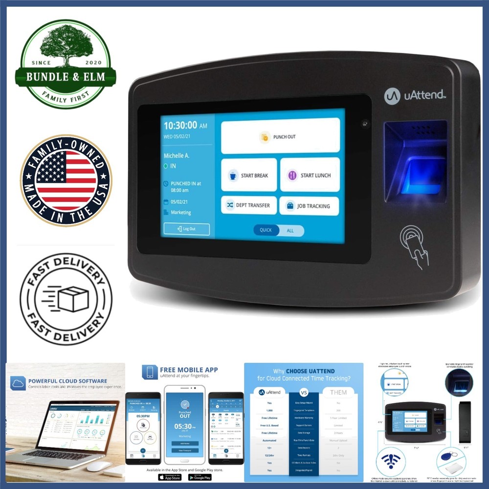 Biometric Fingerprint Time Clock with RFID and Cloud-Based Attendance System