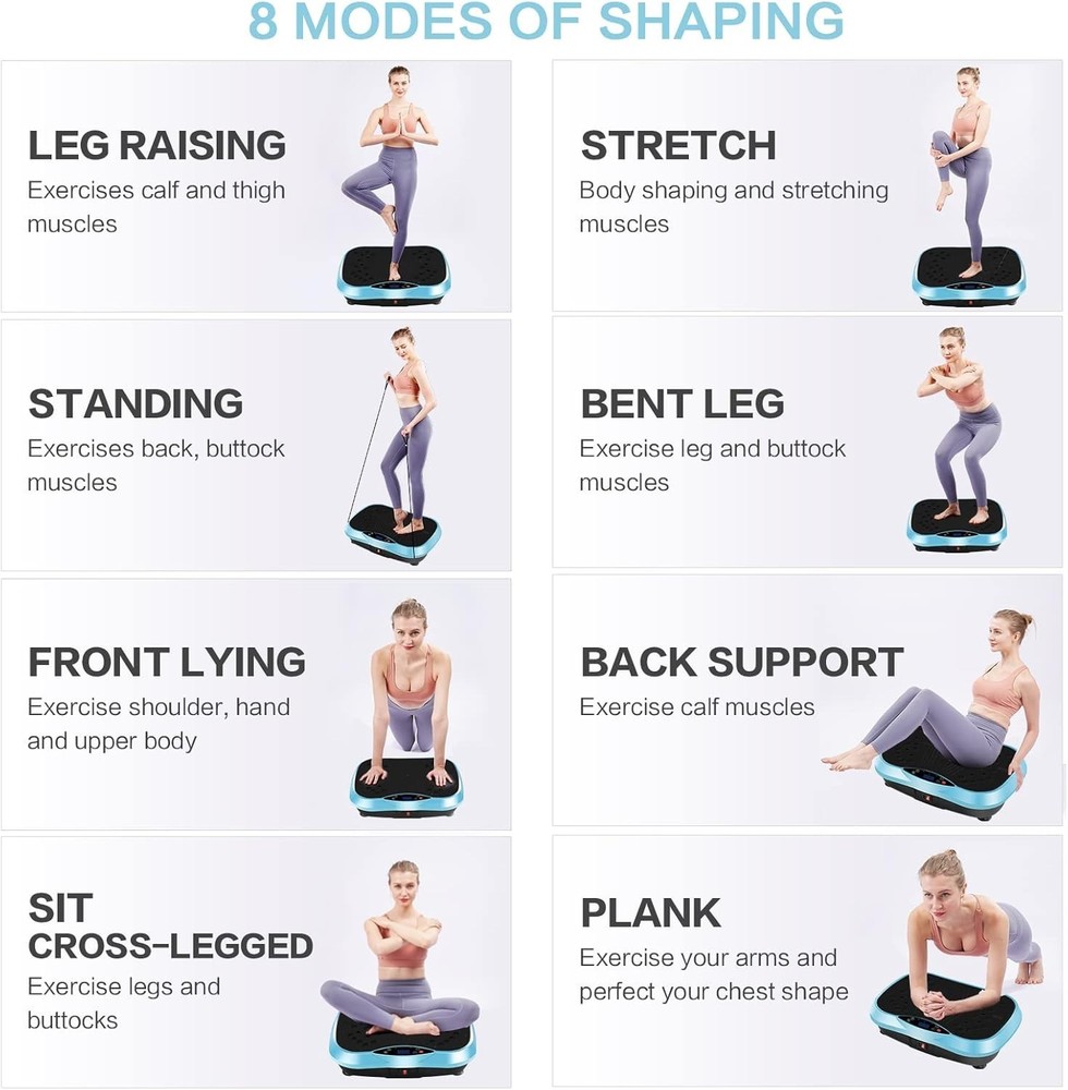 Vibration Plate Exercise Machine - Full Body Workout Vibration Platform with ...