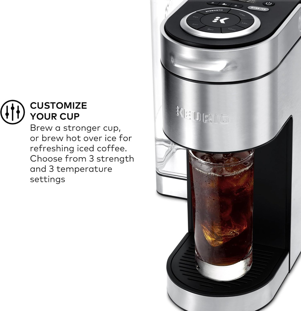 K-Supreme plus Single Serve K-Cup Pod Coffee Maker, Multistream Technology, Cust