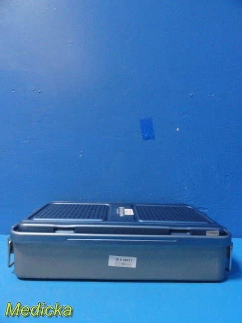 Medical Instrument Sterilization Case – Full Size, Dual-Level, Solid Base ~36571