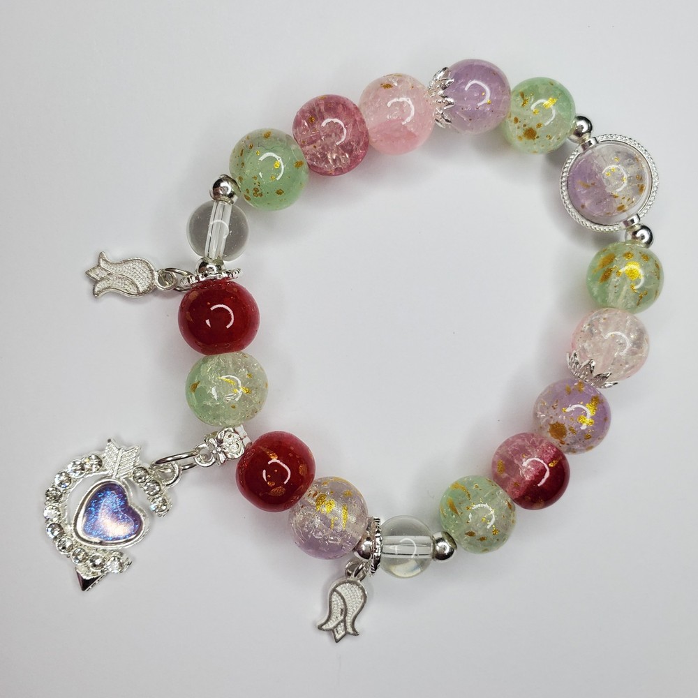 Hand crafted artisan unique gemstone bracelet