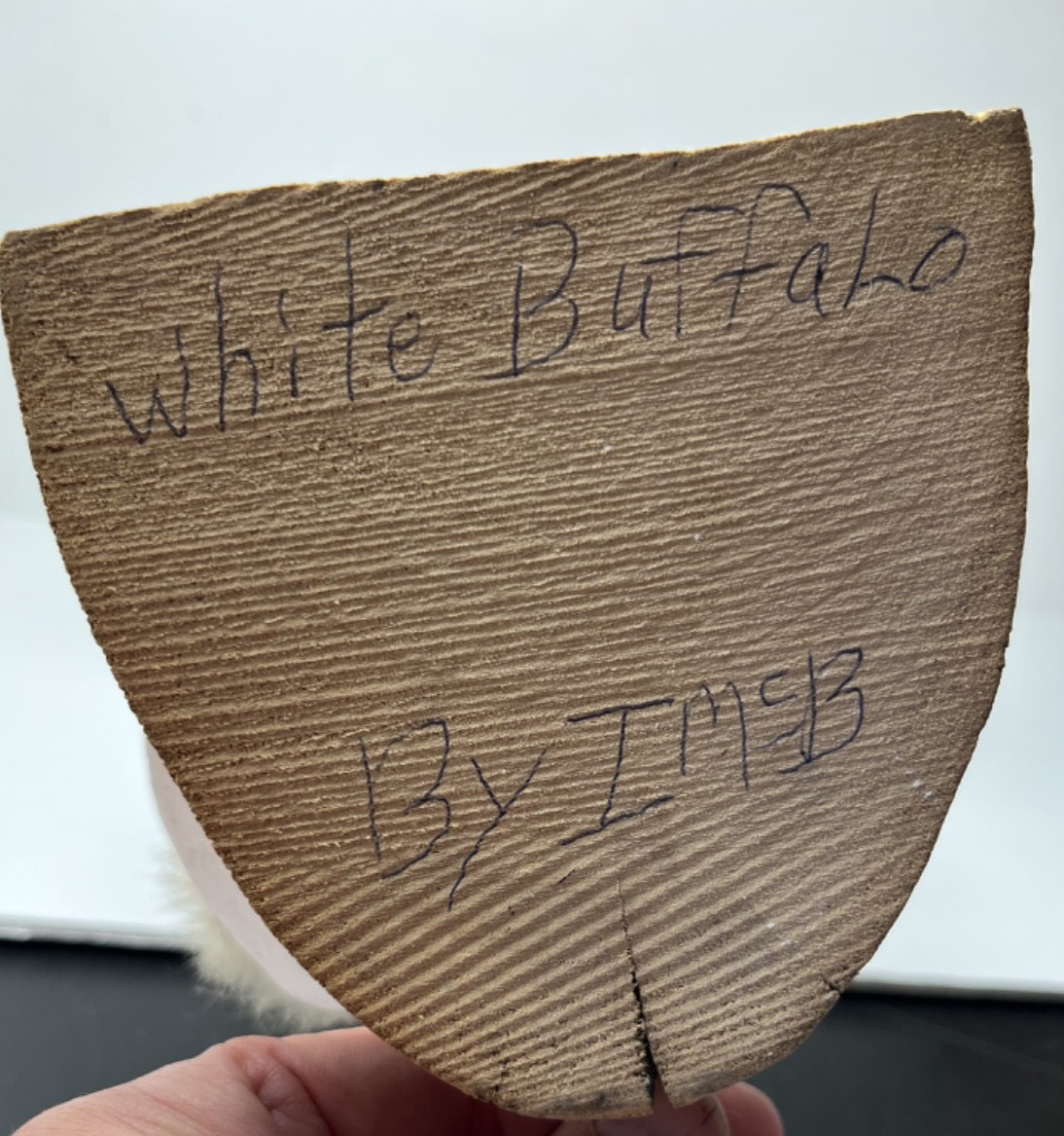 White Buffalo Dancer VNTG Native American 18.5" Kachina Doll, Signed by IMSB