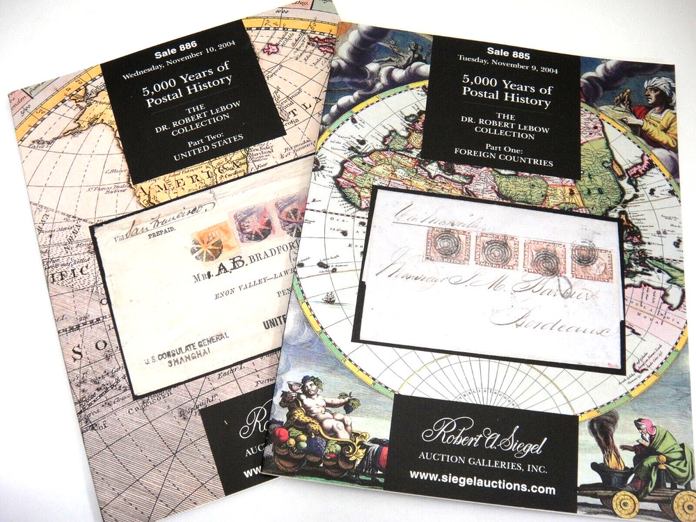 Siegel Stamp Auction Catalog w Prices Realized Robert Lebow US Foreign 2004