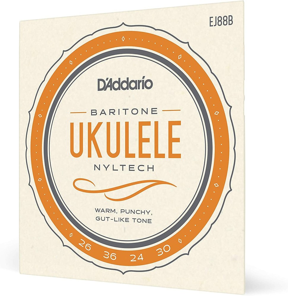 D'Addario EJ88B Nyltech Baritone Ukulele Strings Uke DGBE Tuning