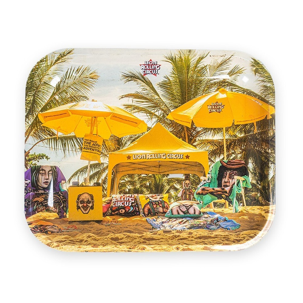 LARGE TRAY LION ROLLING CIRCUS