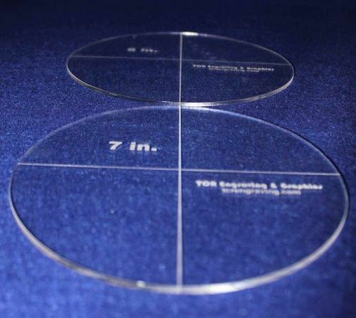 Circle Template 2 Piece Set. 7",8" - Clear 1/8" Thick