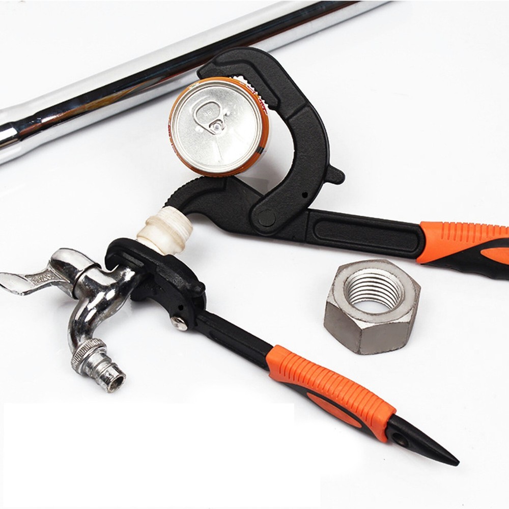 2 Pcs Multi-function Universal Wrench Set Self Adjusting, Power Grip for Autos