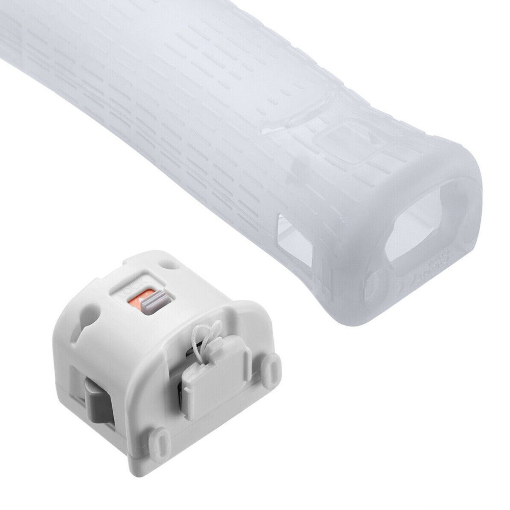 2 Pack Motion Plus Adapter w/ Silicone Sleeve for Nintendo Wii Remote Controller