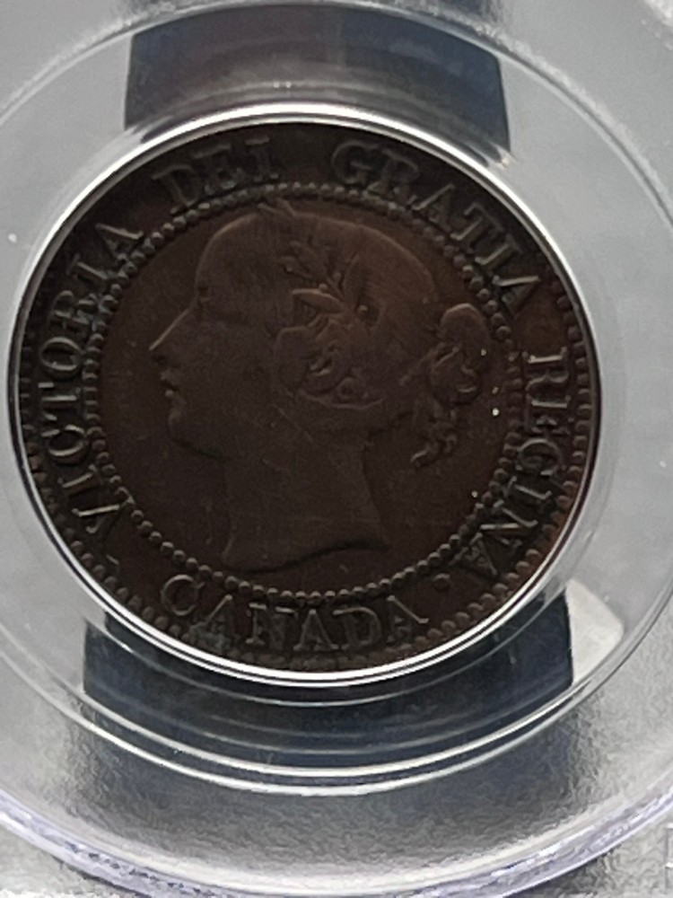 1859 1 cent 9/8 Wide 9 Graded PCGS VF-35