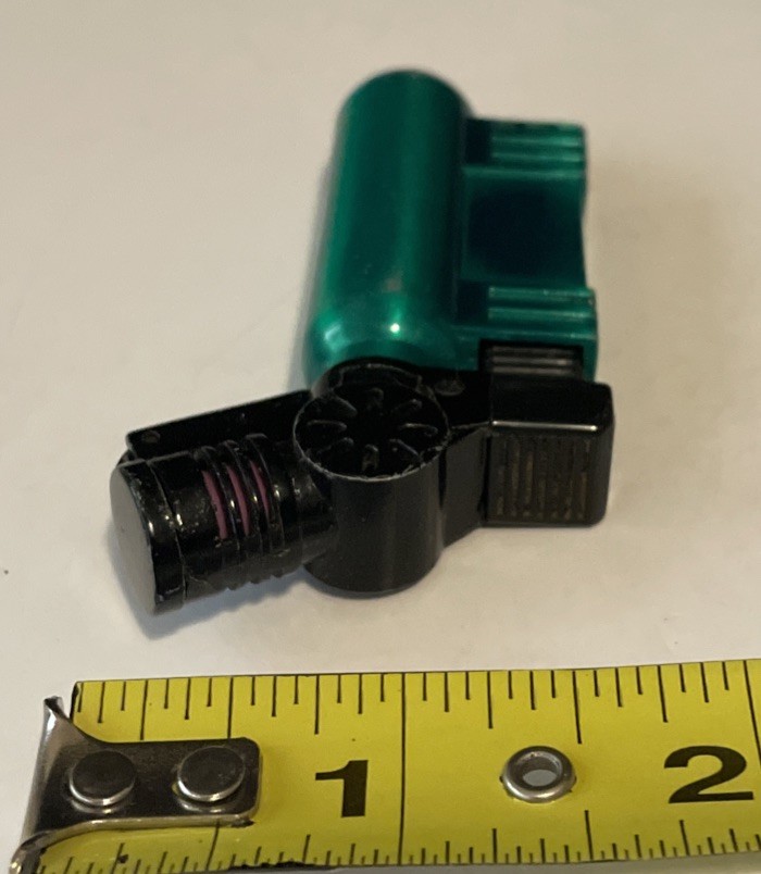 Eclipse Techno Handheld Torch Green Lighter Sparks