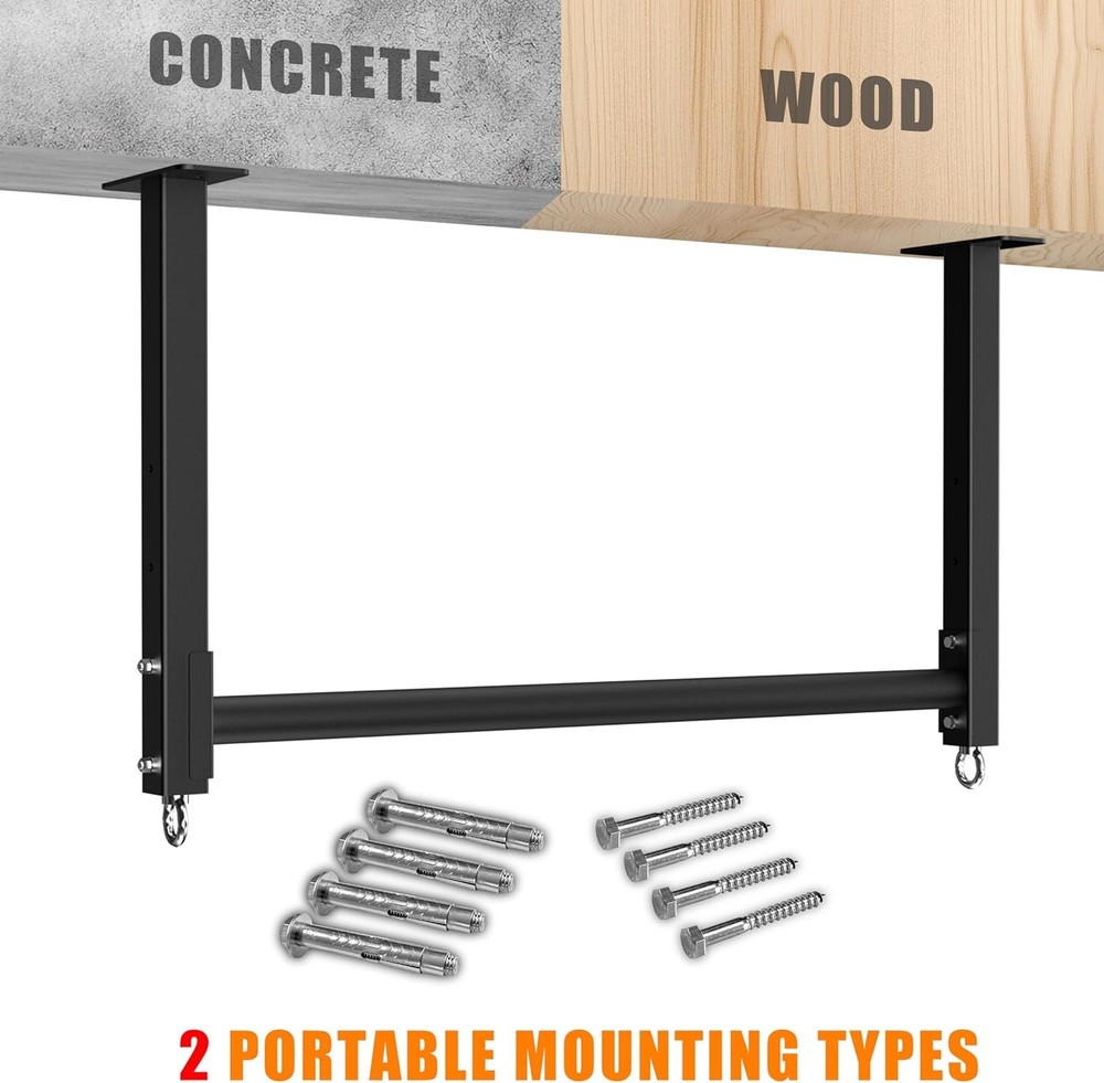 Ceiling Mounted Pull Up Bar, Heavy Duty 700 LBS Multi Grip Pull Up Bars, 16"/24"