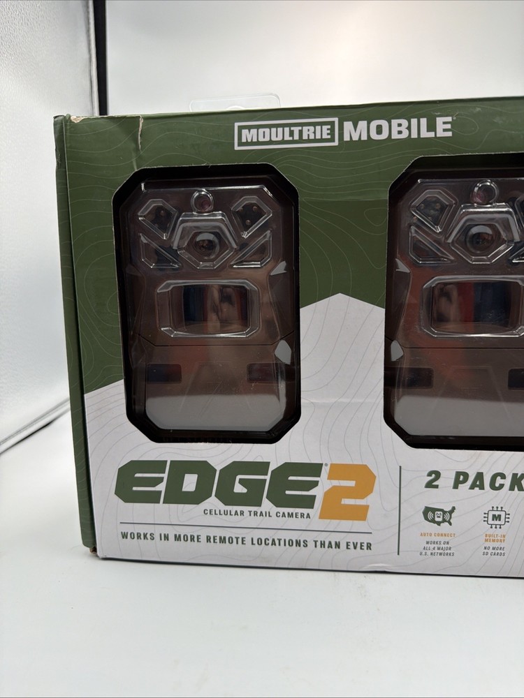 Moultrie Mobile Edge 2 Cellular Trail Cam, 2-Pack Free Ship