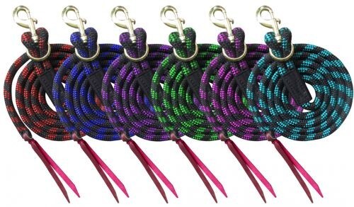 LEAD ROPE 8' Nylon Pro Braid with Removable BRASS SNAP