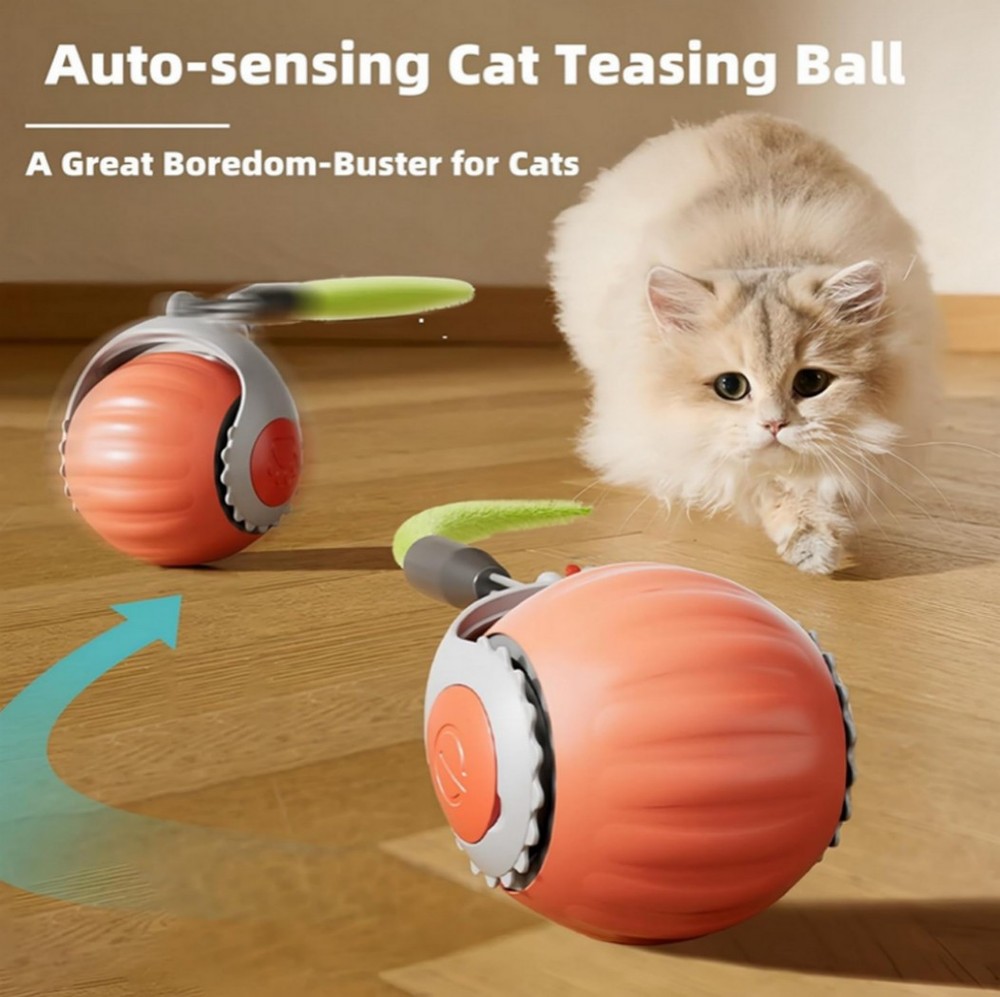 Speedy Tail 2.0 - Automatic Moving Cat Toy Ball with Interactive Tail 1 Pack
