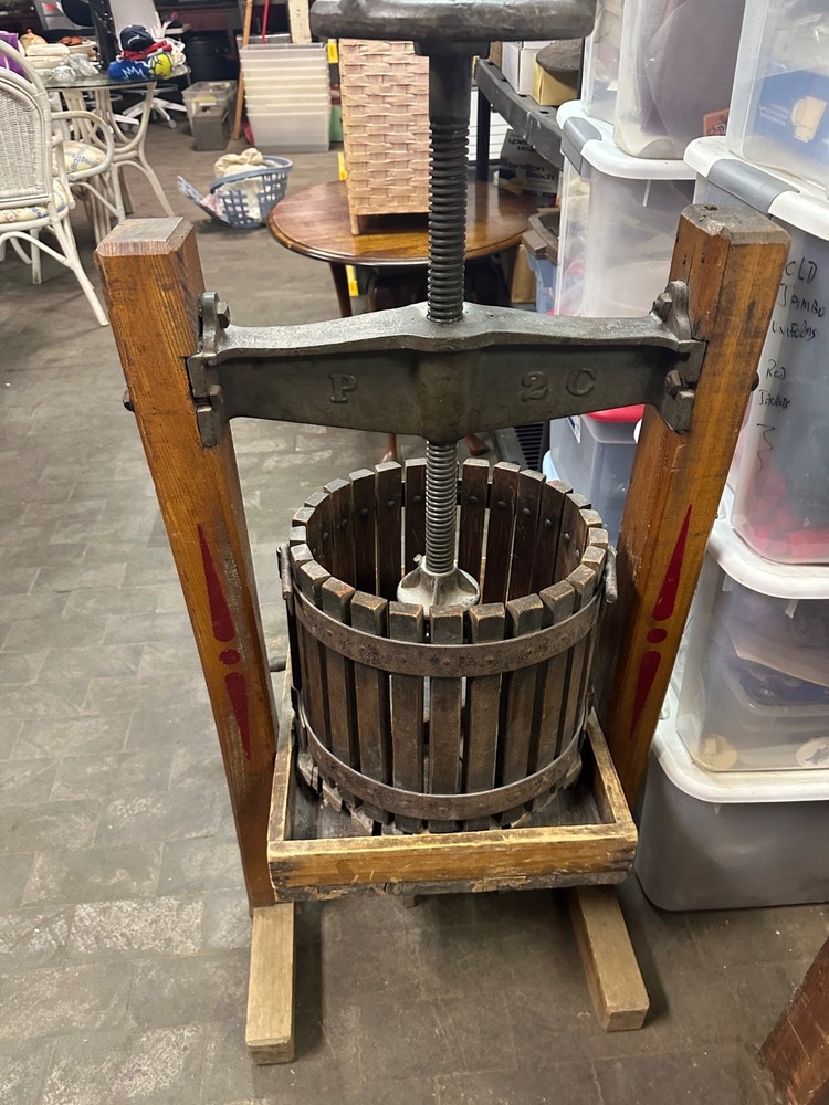 Antique Red Cross Wine Press
