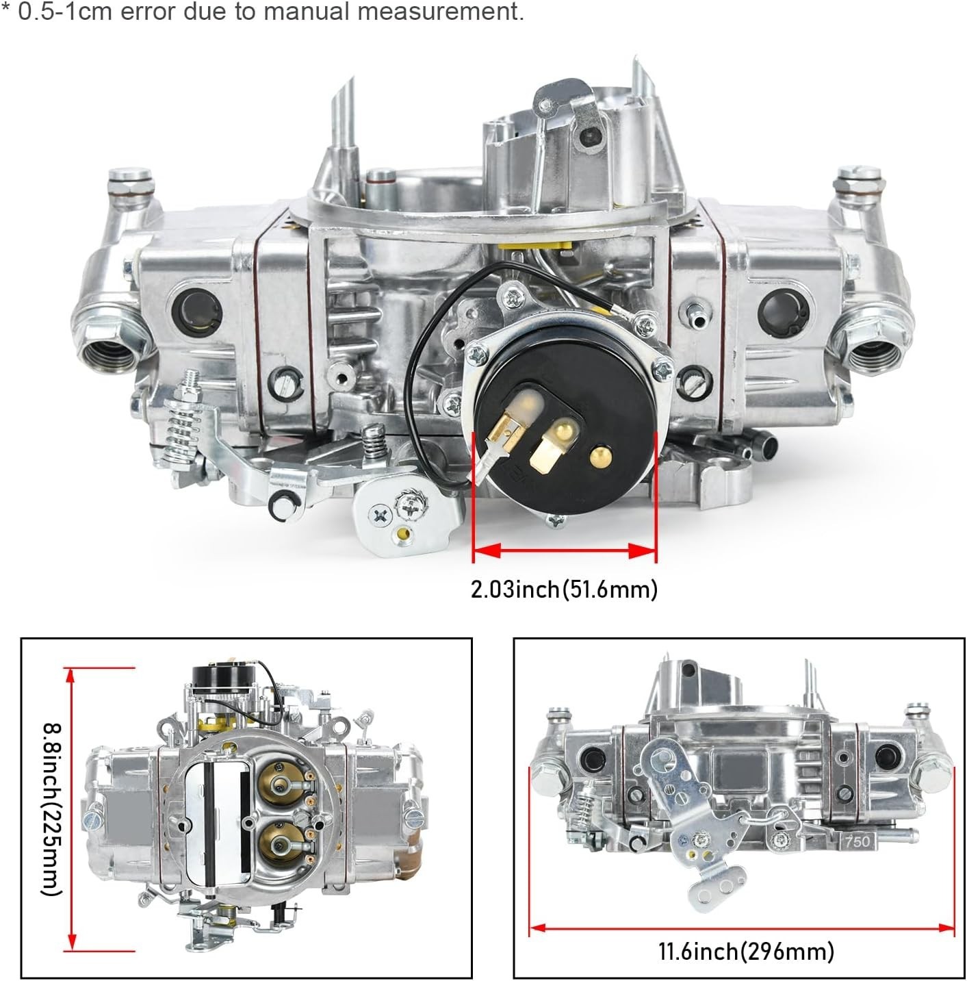 For Holley Quickfuel Brawler 750 CFM Double Pumper 4 Barrel Carburetor E-Choke