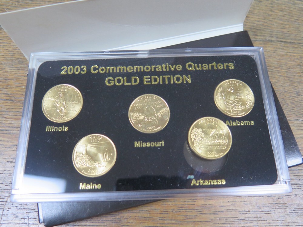 2003 Commemorative Quarters Set Gold Edition COIN SET