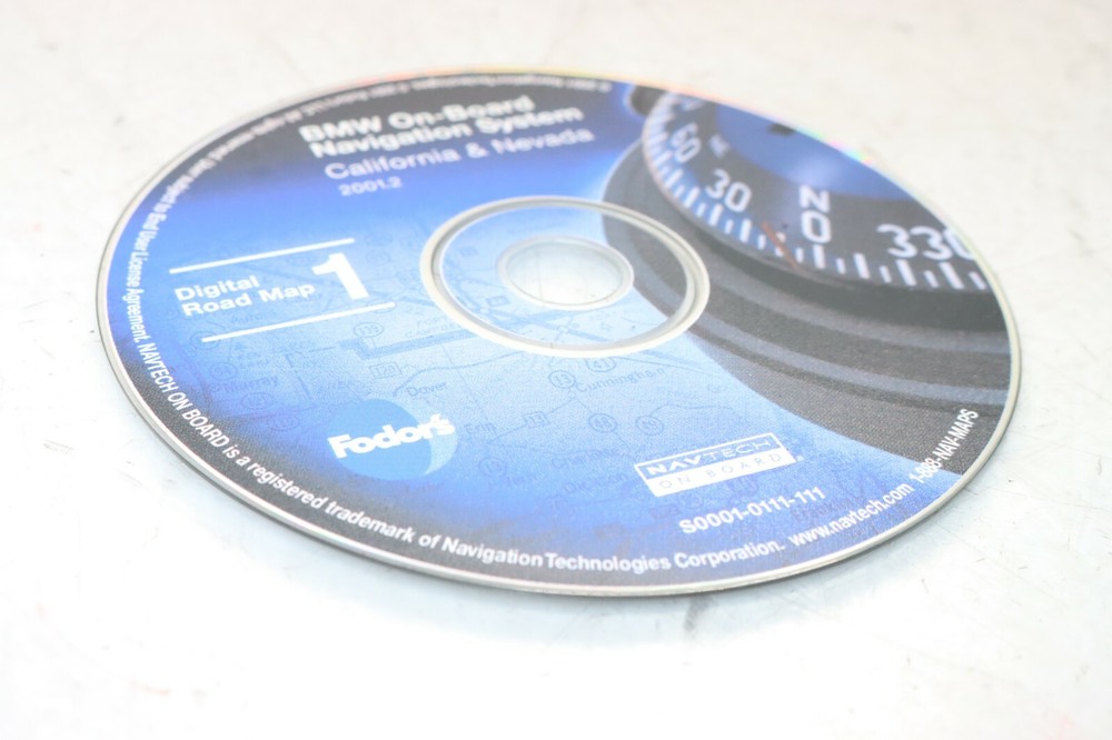 94-08 E38 E39 E46 E53 E65 E66 BMW 2001.2 NAVIGATION SYSTEM MAP DVD CD Y6243