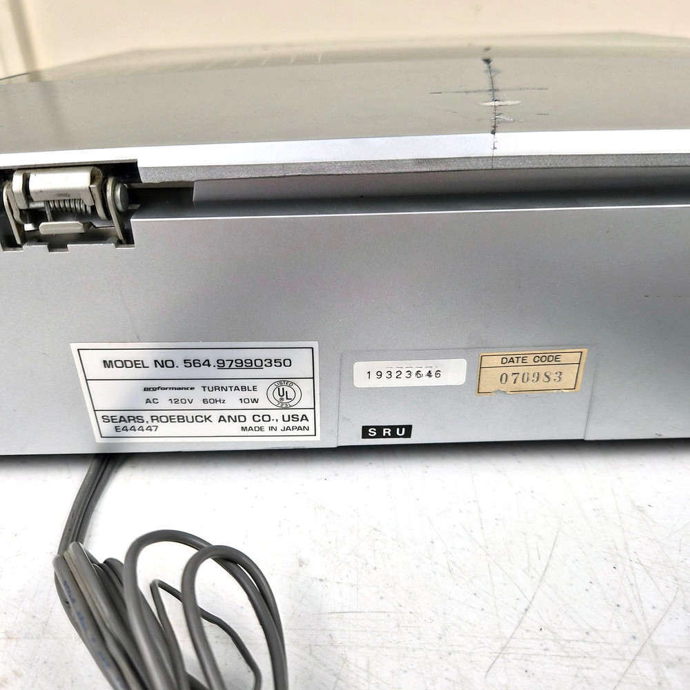 Sears Direct Drive Turntable Linear Tracking Tested Serviced 1983 Proformance