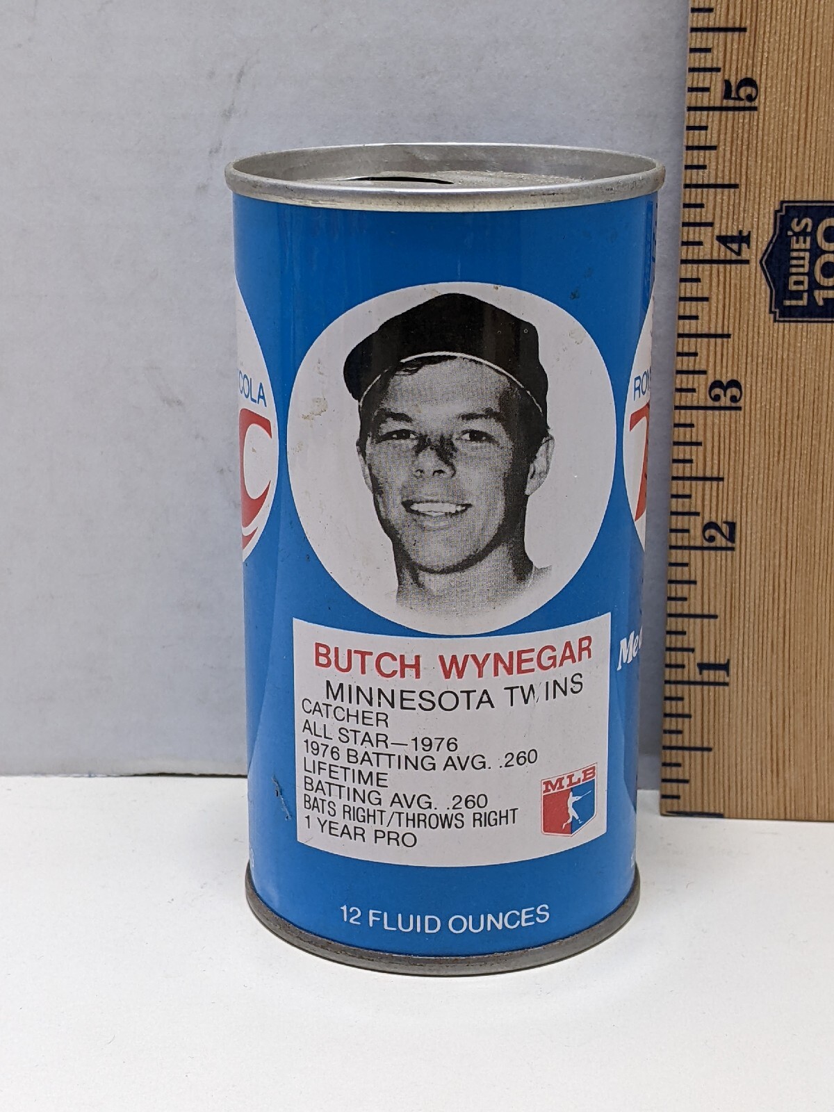 Vintage RC Cola Butch Wynegar Minnesota Twins MLB Collectible Soda Can Rare