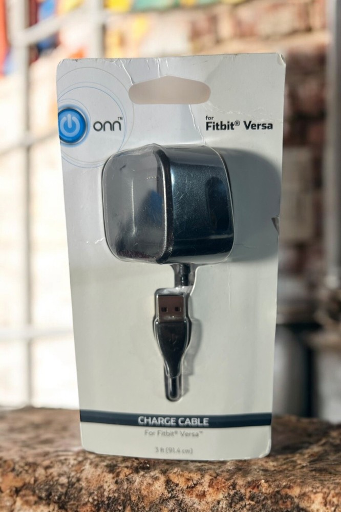 Onn 3' Charging Cable Charger for Fitbit Versa Activity Tracker USB Dock 3ft NEW