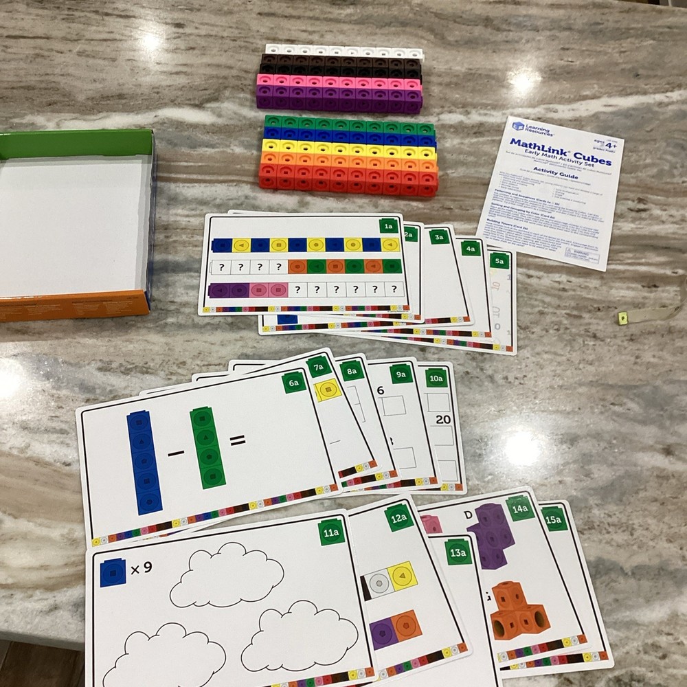 Learning Resources MathLink Cubes 115 pcs STEM Math Activity Set Counting 4+