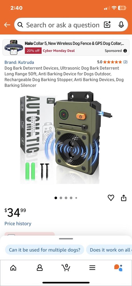 Ultrasonic Bark controller