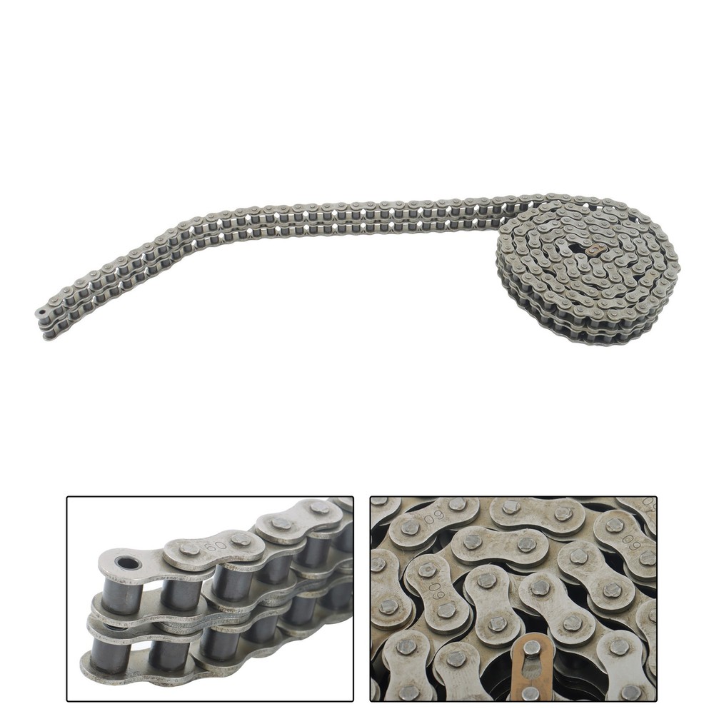 60-2 Double Strand Duplex Roller Chain 10 Ft with 2 Connect Links