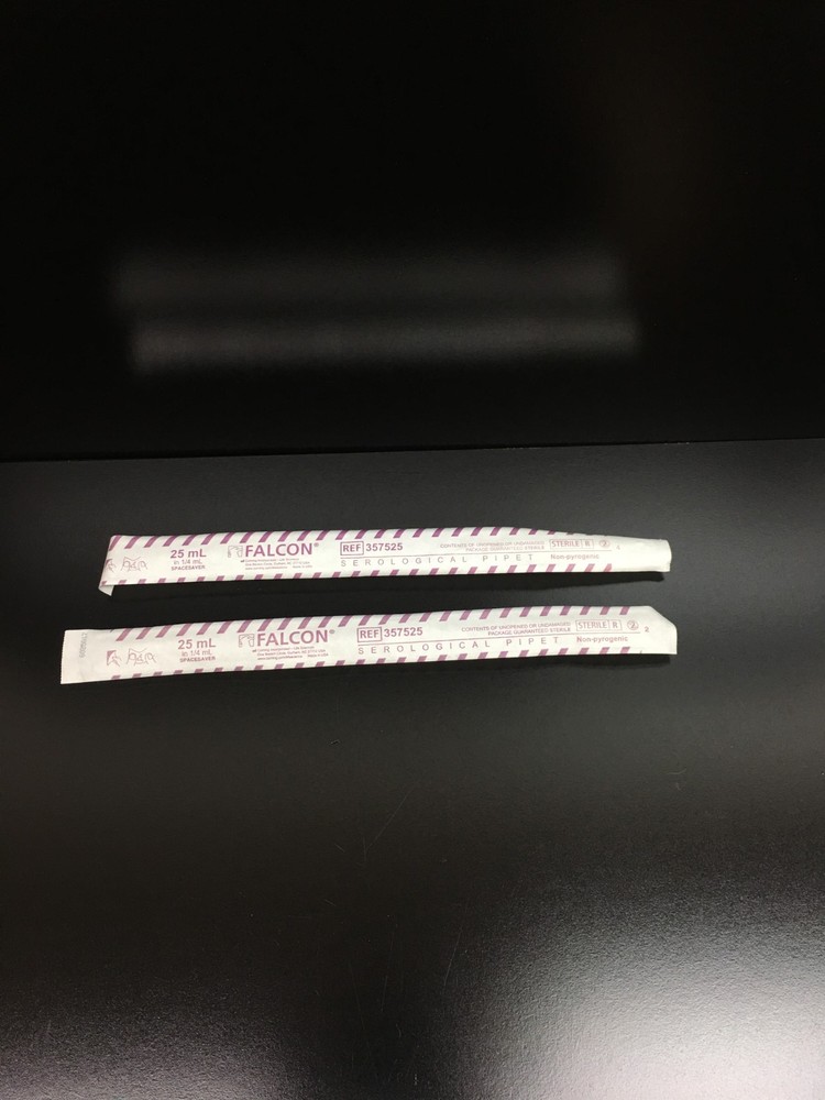 falcon REF 357525 Serological Pipet 25 mL Lot 2 PCS