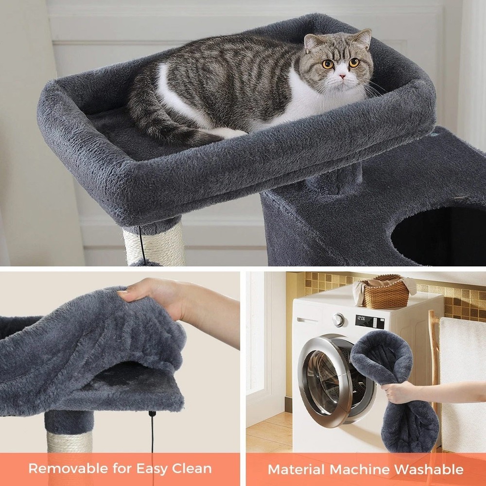 Small Plush Cat Tree for Large Senior Cats