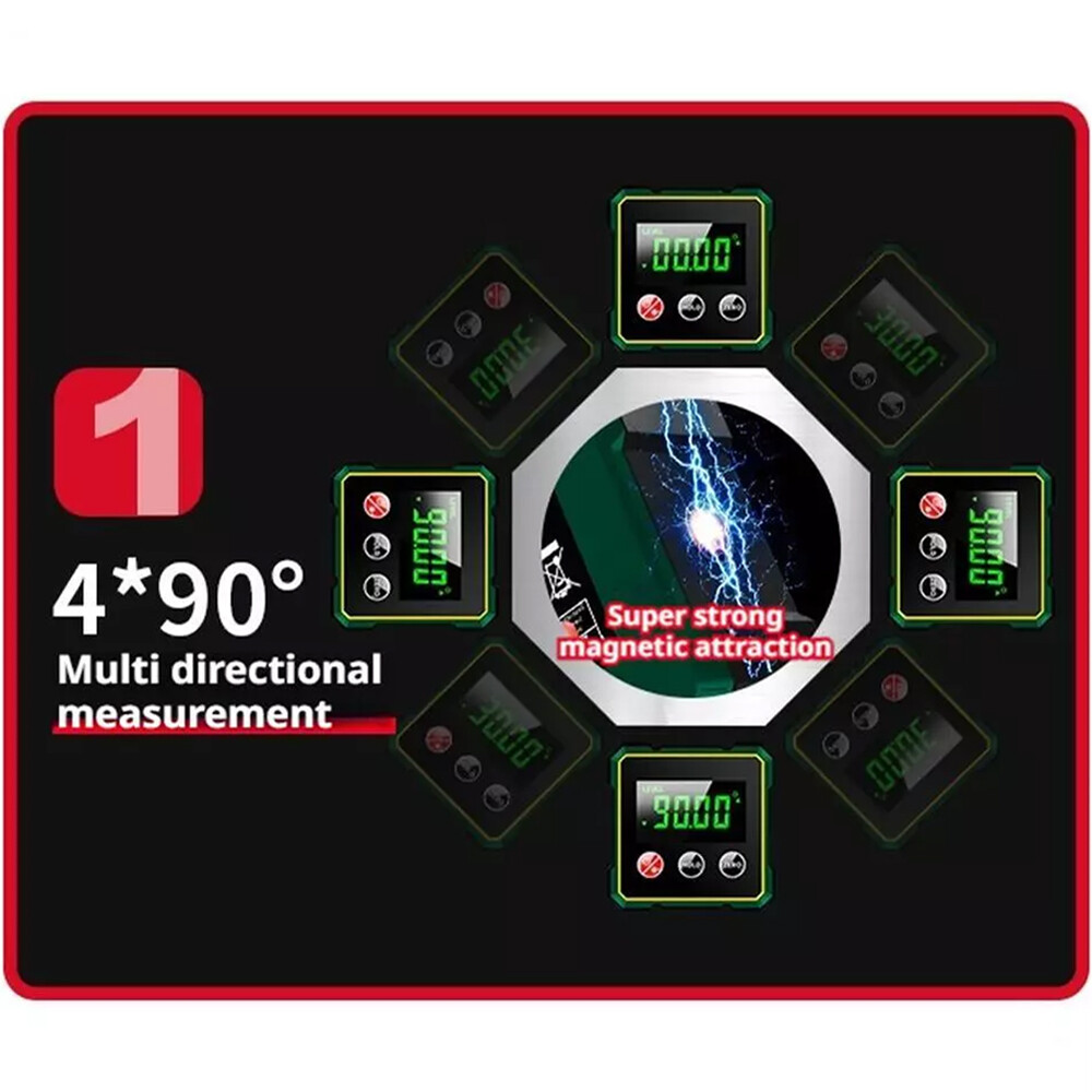 Digital Angle Finder Laser Protractor Magnetic Angle Gauge Finder Measuring Tool