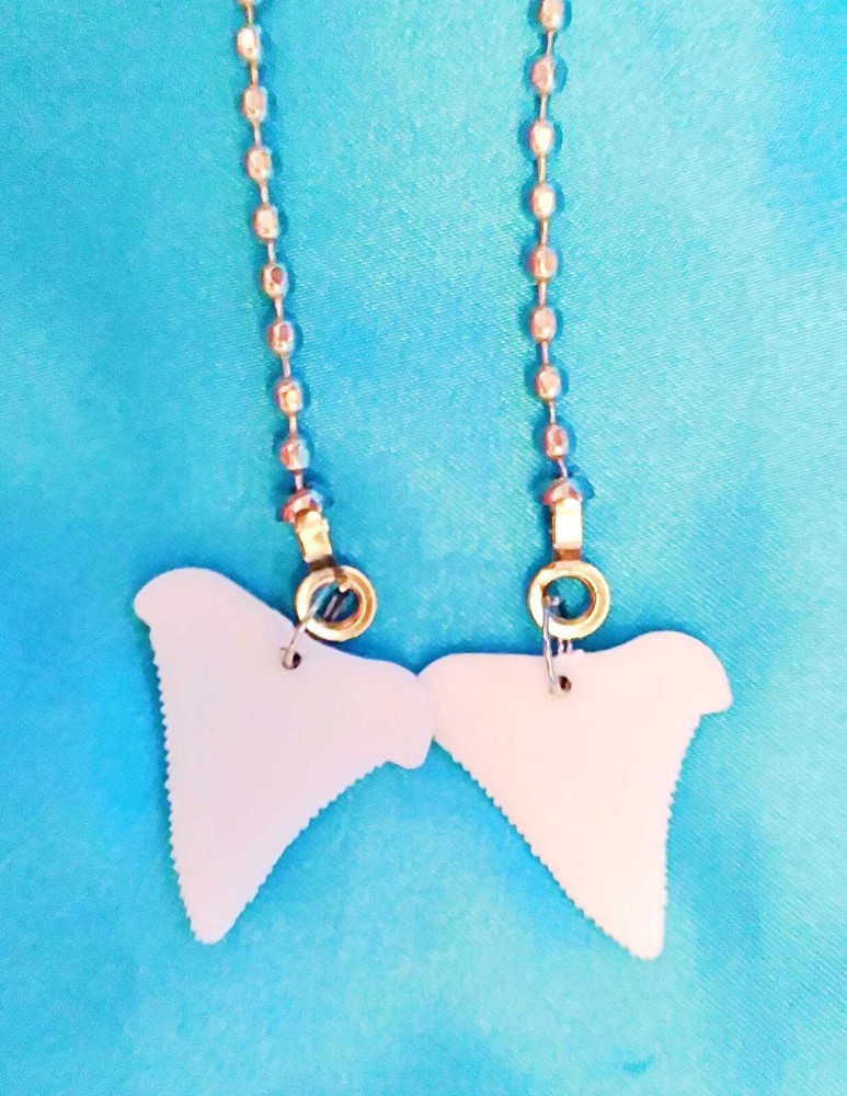 Set of Two ~ Shark Teeth ~ Ceiling Fan Pull Chains