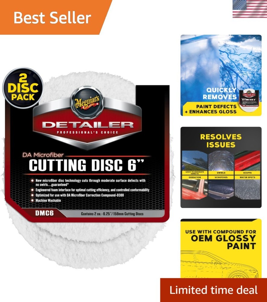 Reusable 6-Inch Microfiber Cutting Discs for Professional Scratch Removal