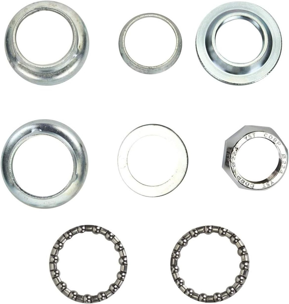 8 PCS Set 1" Threaded Bicycle Headset Combo, Bicycle Front Fork Bowl Set