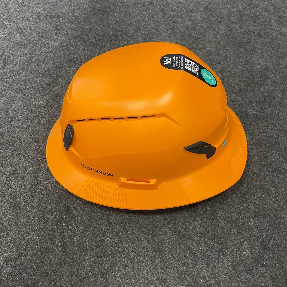STUDSON SHK-1 Full Brim Vented Industrial Safety Helmet, Orange, SHK1-FB-CTOO