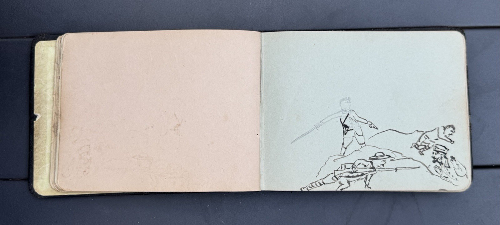 WWI ERA 1916-1920 AUTOGRAPH BOOK WAR ILLUSTRATION DRAWINGS & LOVE POEMS RARE!!