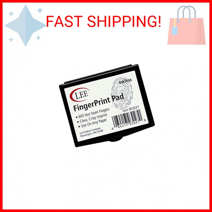 Lee® Fingerprint Ink Pad, Black